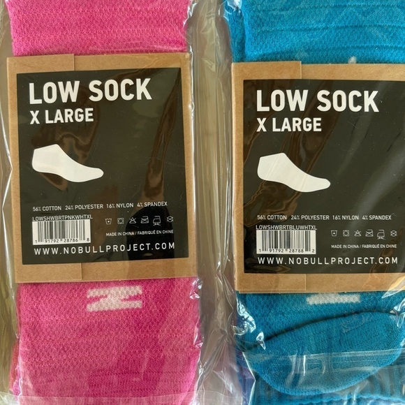 Nobull Short Socks in Neon Colors Set of 4 Size XL NIP - Picture 2 of 3